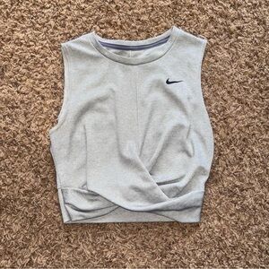 Nike | Gray Twist-Front Sleeveless Top